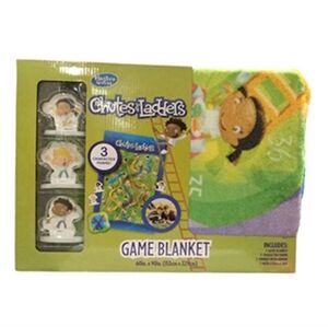 NWT/NIB Hasbro Chutes & Ladders Board Game Blanket 60 x 90 in., 100% Microfiber